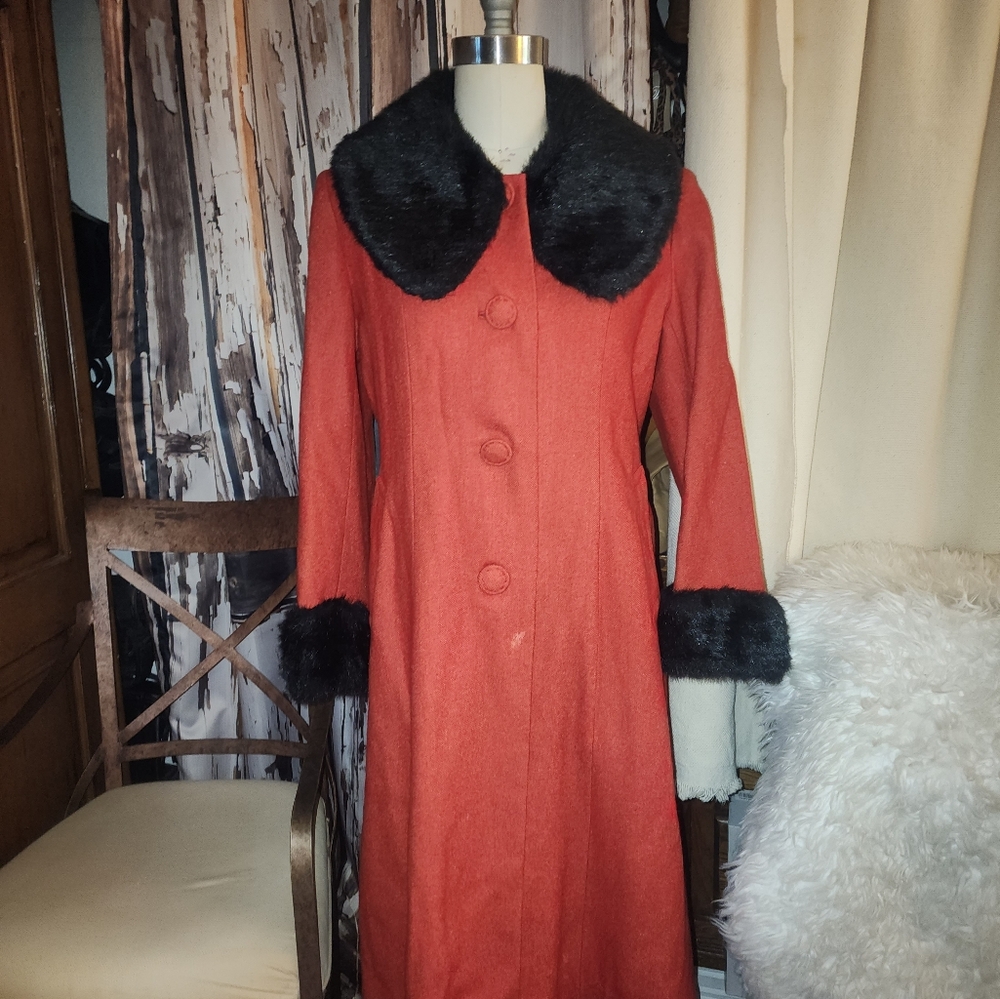 Vintage coat light red
